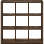 Furinno Cubicle Book Shelf, 9-Cube Bookshelf, Extra Thick Frame Reversible - Image 4