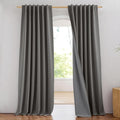 NICETOWN Grizzle Gray Linen 100% Blackout Curtains by NICETOWN