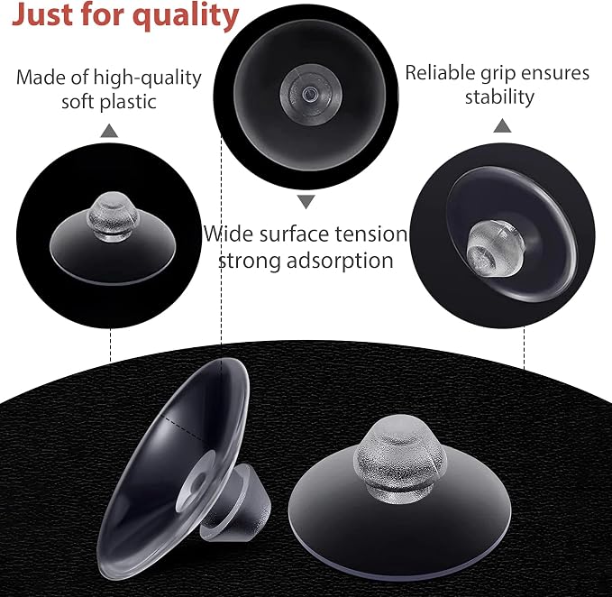 20-Pack Transparent Anti-Collision Suction Cups, 30mm/0.7" Mark-Free Design - Image 3