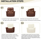 Cupuamon Recliner Chair Covers, Lazy Boy Recliner Covers Stretch Reclining - Image 6