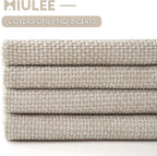 MIULEE Soft Decorative Chenille Pillow Covers Cream 16x16 Pack of 4 | Modern - Image 6