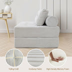 ANONER Memory Foam Folding Sofa Bed, Sectional Couches - Image 6