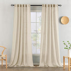 MIULEE Linen Curtains 52x108 Inch Length 2 Panels by MIULEE