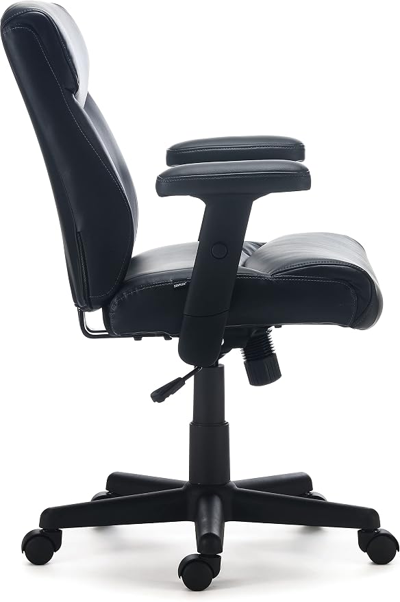 Staples Ergonomic Task Chair, Faux Leather, Adjustable Height - Image 4