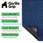 GORILLA GRIP® Ultra Absorbent Front Door Mat Outside Entrance, Traps Dirt and - Image 3