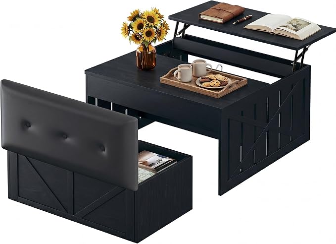 HUAHUU Coffee Table, 31.5 Lift Top Coffee Tables - Image 8