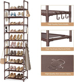 VTRIN 10 Tiers Tall Shoe Rack Holds 20-25 Pairs of Shoes Sturdy Vertical Shoe - Image 4