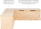 Linon Harris Unfinished Wood Backless Nook - Image 21