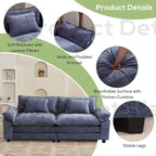 Oprisen 86" Modular Sectional Sofa, Comfy Cloud Couch Sectional Sofa, Chenille - Image 6