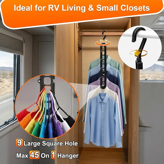 Magic Space Saving Hangers, 7 Pack Multi-Functional Closet Organizers and - Image 8