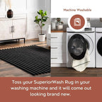 nuLOOM Kai Charcoal Striped Washable Area Rug - Image 2