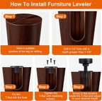 MAQUITA 12 Pack Furniture Leveling Feet Heavy Duty, Adjustable Furniture Feet - Image 7