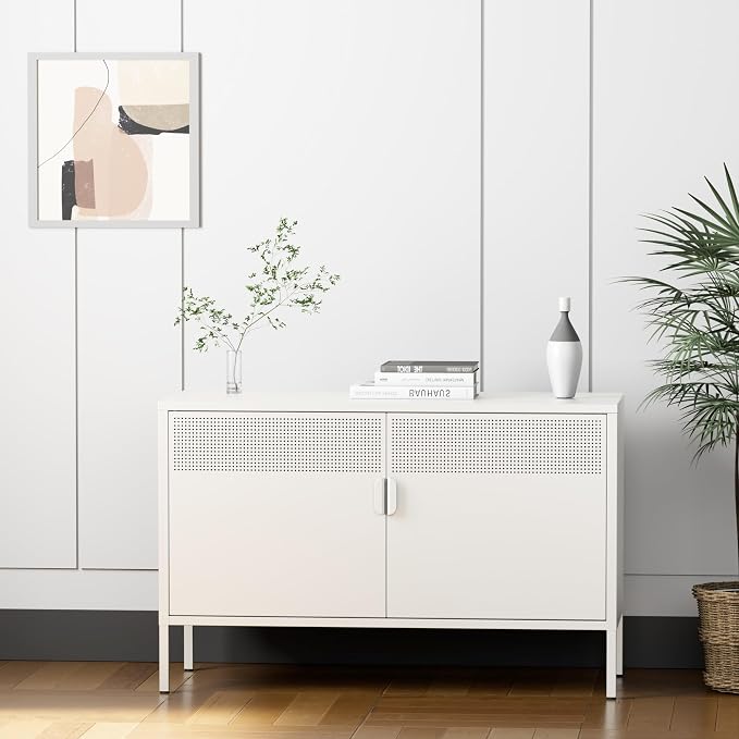 Washsemba 2 Door Storage Sideboard, Metal Storage Cabinet - Image 3
