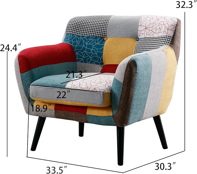 Bonzy Home Modern Accent Chair Set of 2 - Image 2