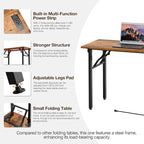 TEMI Small Computer Desk Folding Table - Image 8
