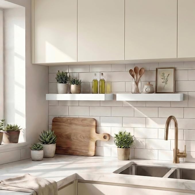Dreamland White Floating Shelves - Image 3