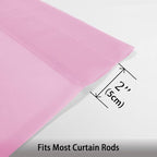 Sheer Pink Curtains, Sheer Curtains 84 inch Length 2 Panels Set, Rod Pocket - Image 5