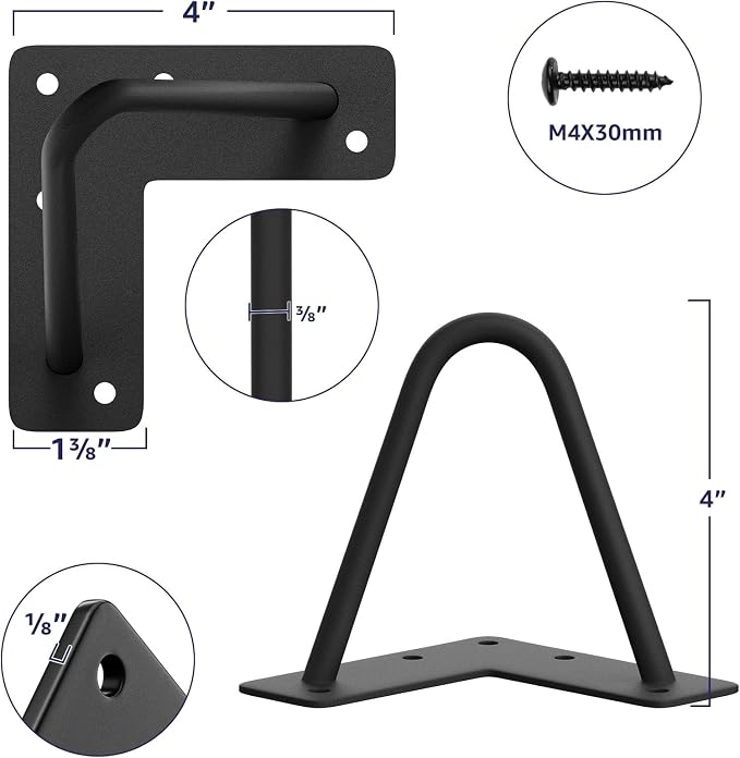 SMARTSTANDARD 4 Inch Heavy Duty Hairpin Furniture Legs, Metal Home DIY Projects - Image 2