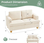 YOUDENOVA 2 Piece Set Comfy Sofa Couch, Loveseat Sofa * 2 - Image 2