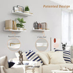 Forbena Gold Floating Shelves for Wall Decor Set of 3, Bathroom Shelves Over - Image 4