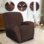 ANARACHON Leather Look Recliner Chair Covers, 4 Pieces Recliner Covers Non Slip - Image 5