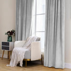 MIULEE Greyish White Velvet Blackout Curtains 52x84 inches 2 Panels | Luxury - Image 7