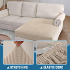 H.VERSAILTEX Sectional Couch Covers 1 Piece Chaise Slipcover L Shape Separate - Image 5