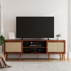 ZttRiee TV Stand for TVs up to 65'', Entertainment Center - Image 7