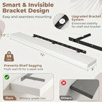FLYJOE Floating Shelves for Wall, 72 Inch Floating Shelves Set of 1, Kitchen - Image 2