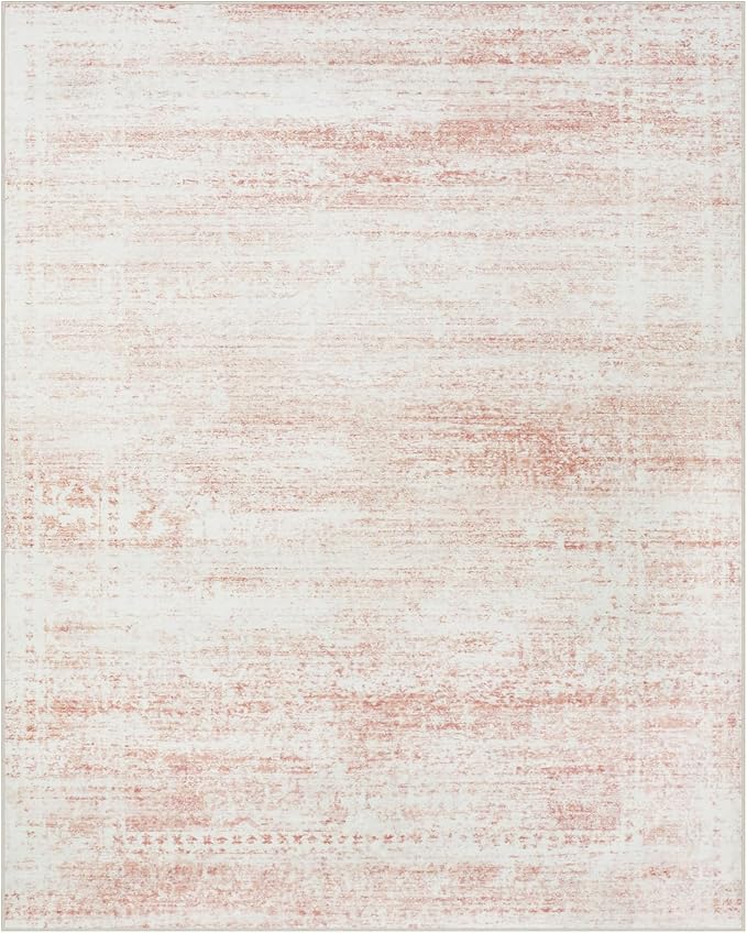 Pink Washable Rugs 4x6 Area Rugs - Image 9