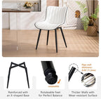 YOUNUOKE Mid-Century Modern Dining Chairs Set of 2, Armless Accent Chair - Image 7