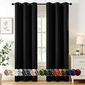 MIULEE Blackout Curtains for Bedroom 2 Panels 40 x 84 Inch Long Black | Thermal by MIULEE