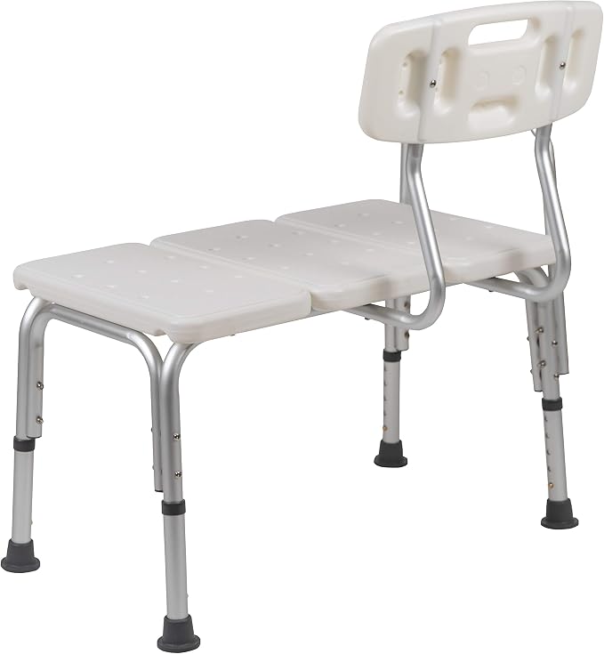 Flash Furniture HERCULES Series 300 Lb. Capacity Adjustable White Bath & Shower - Image 11