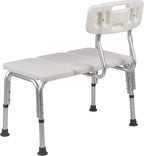 Flash Furniture HERCULES Series 300 Lb. Capacity Adjustable White Bath & Shower - Image 11