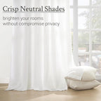 Topfinel White Boho Linen Sheer Curtains 72 Inch Length Small Window - Image 4