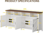 knoworld 63'' Buffet Sideboard - Image 2