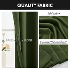 MIULEE Olive Green Blackout Curtains 4 Panels Set 72 Inch Length Bedroom | - Image 8