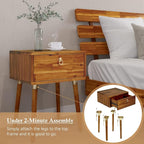 Bme Caden Solid Wood Nightstand/Side Table/End Table, Fully Assembled, - Image 4