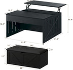 HUAHUU Coffee Table, 31.5 Lift Top Coffee Tables - Image 2
