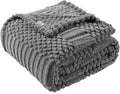 60x80 Inch Grey Twin Blanket by LUSSENAHOME