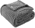 90x104 Inch Grey King Size Blanket by LUSSENAHOME