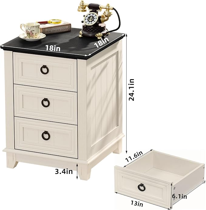 Joaxswe 18" Farmhouse Night Stand - Image 2