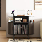 LUVIOHOME Large Round Record Player Stand by LUVIOHOME