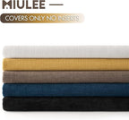 MIULEE White Chenille Couch Throw Pillow Covers, 18x18 | Set of 2, Soft - Image 6