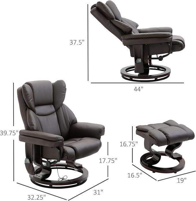 HOMCOM Massage Recliner Chair - Image 3
