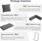 59in Convertible Sofa Bed, Corduroy Boneless Couch Bed, Futon Sleeper Sofa Pull - Image 5