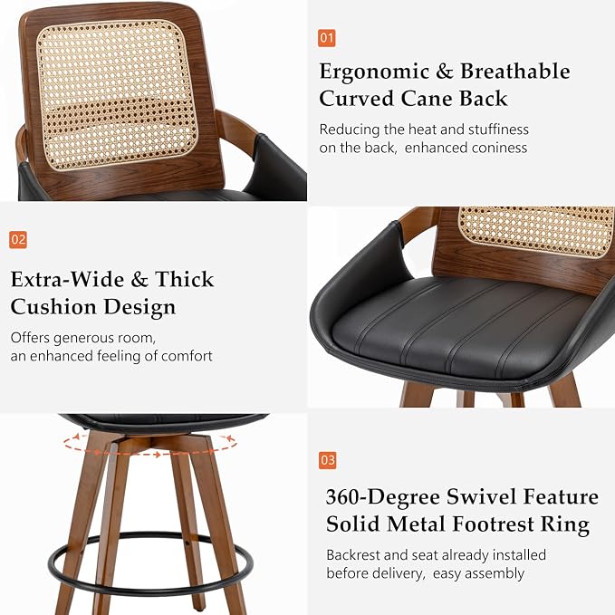 Mid Century Modern Counter Stools - Image 3