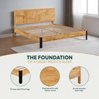 Bme Trapeze King Bed Frame – Modern Solid Wood Bed - Image 3