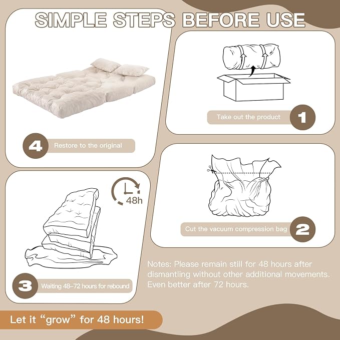 Folding Sofa Bed, Convertible Sleeper Chair - Image 6