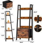 Furologee 4-Tier Ladder Shelf, Ladder Bookshelf - Image 3